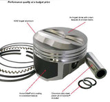 Wiseco Pro Tru forged AMC/Buick/SB Chevy pistons with rings, pins, and Spirolox