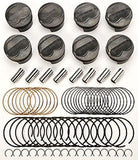 MAHLE FORGED COATED SKIRT S.B. CHEVY FLAT TOP/DOME PISTON & RING SETS