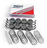 MAHLE FORGED COATED SKIRT SMALL BLOCK CHEVY FLAT TOP PISTON & RING SETS